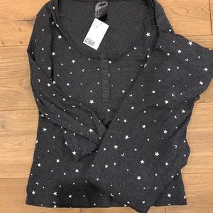 H & M PJ set.  Brand new with tags. Size Medium. Grey with with stars and moons